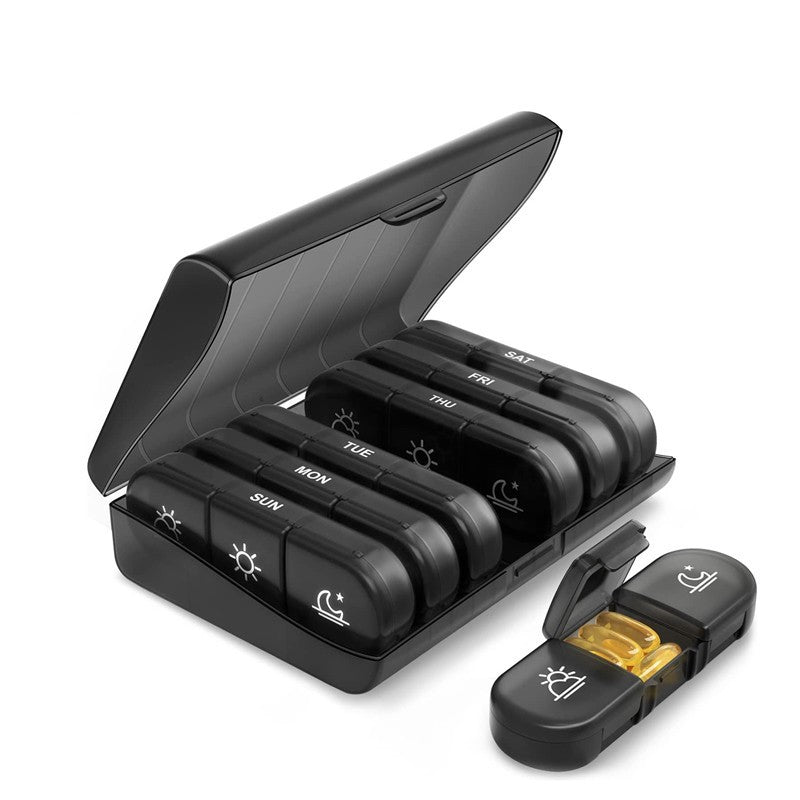 21 Grids 7 Days Weekly Pill Case