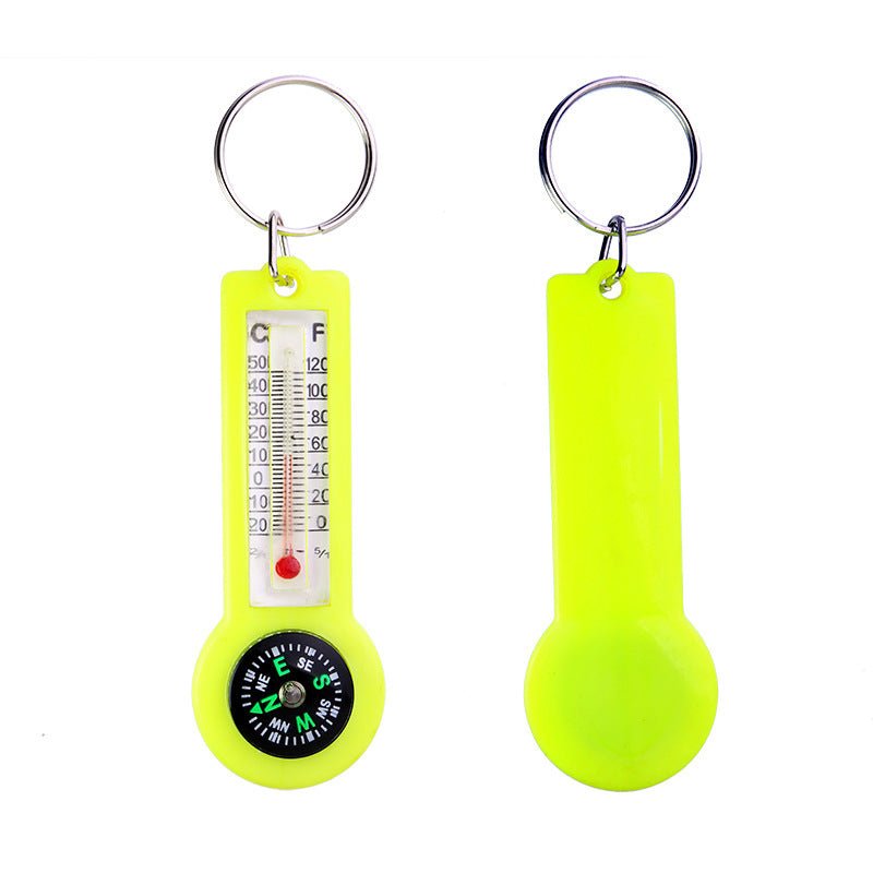 Compass & Thermometer Keychain - Yorkn Inc✅