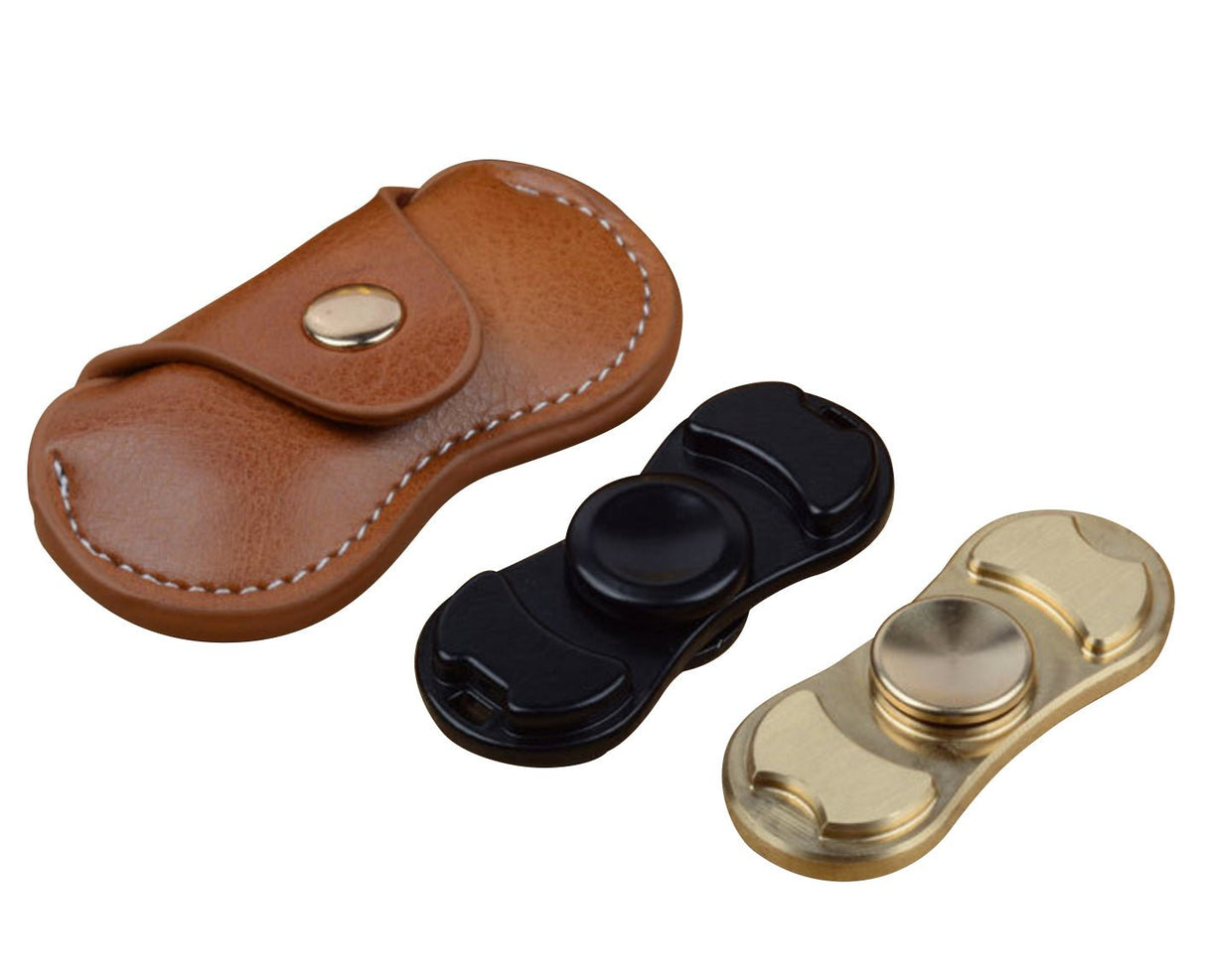 Dual - bearing Spinner Fidget Leather - Yorkn Inc✅