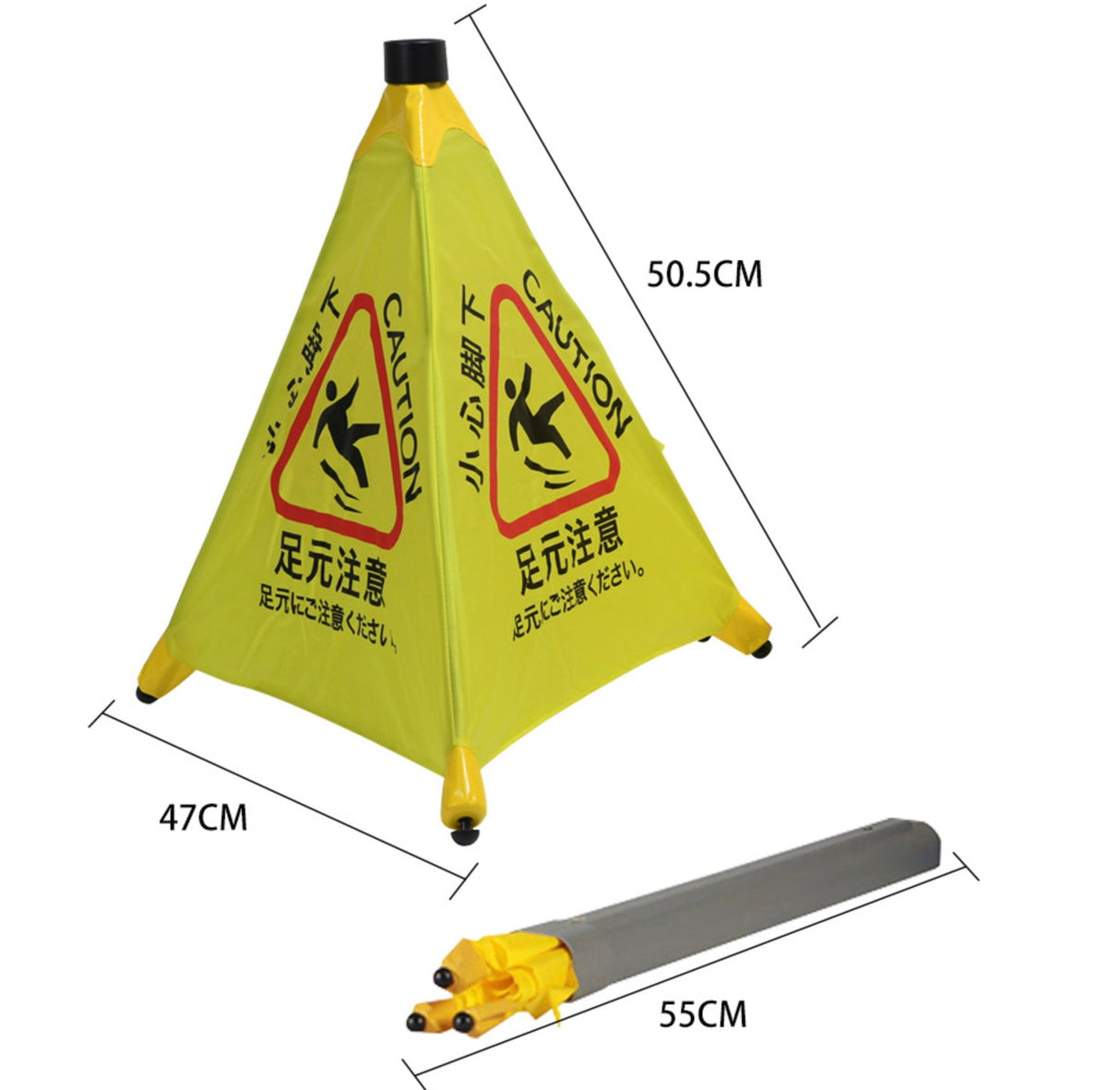Foldable Yellow Safety Caution Cone - Yorkn Inc✅