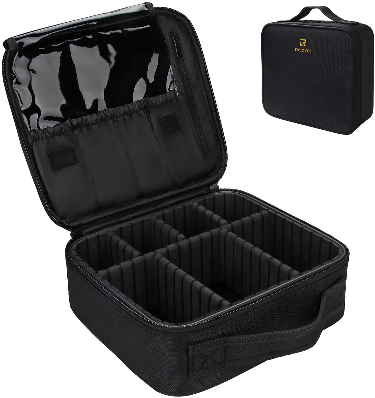 Makeup Cosmetic Case With Adjustable Divi - Yorkn Inc✅