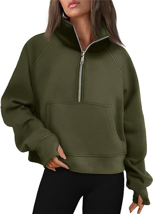 Oversized Halfzip Cropped Hoodie - Yorkn Inc✅