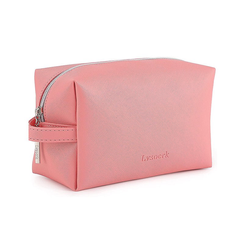 Pu Leather Makeup Bag With Handle - Yorkn Inc✅