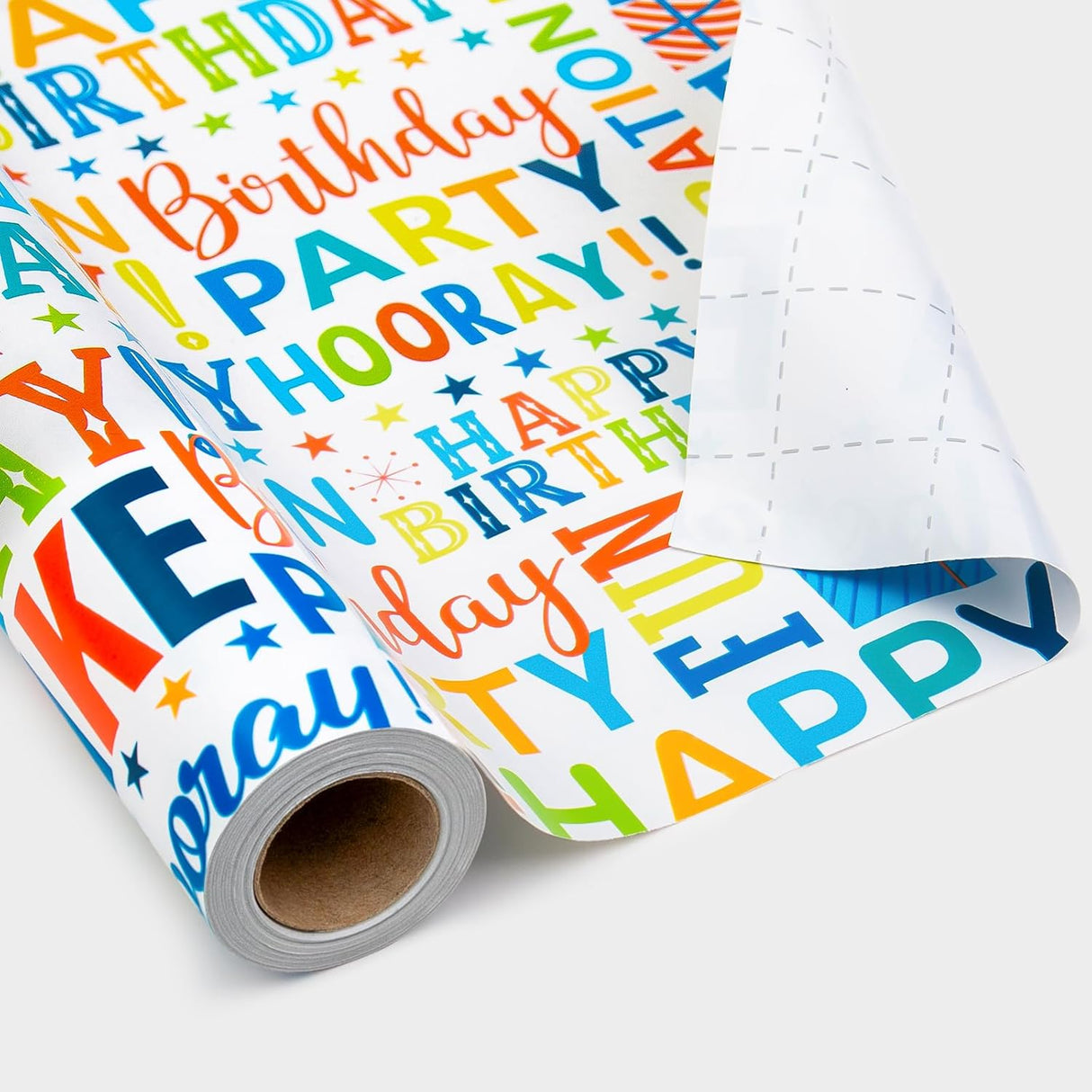 Reversible Birthday Wrapping Paper Roll - Yorkn Inc✅