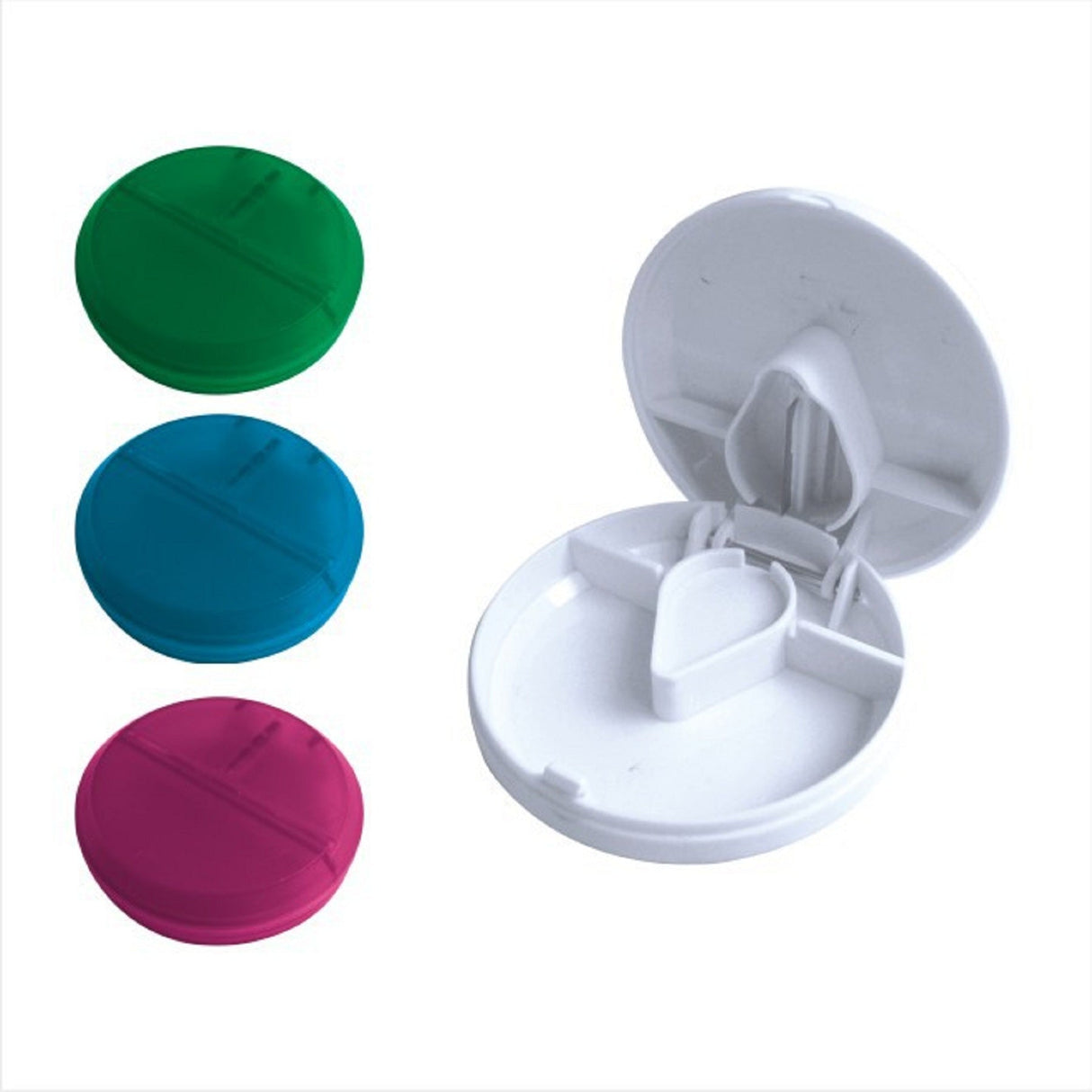 Round Pill Box With Cutter - Yorkn Inc✅