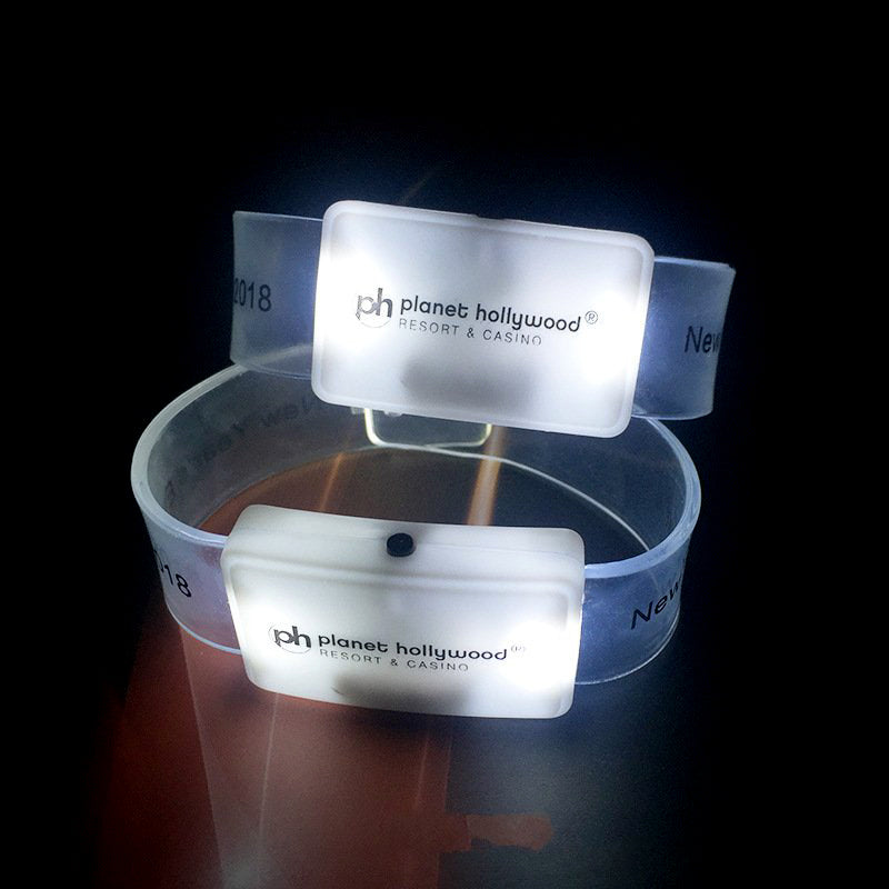 Bracelet LED transparent en PVC 