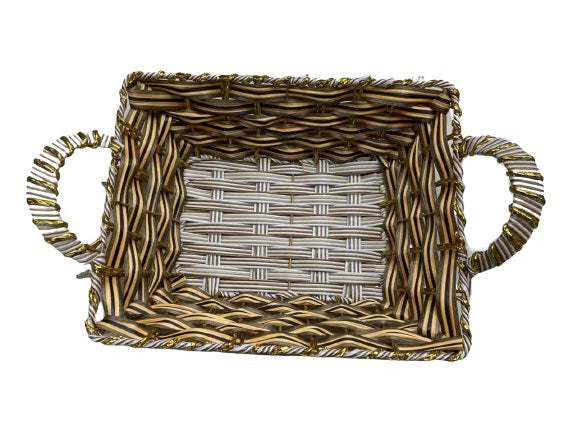 Panier rectangulaire en osier 