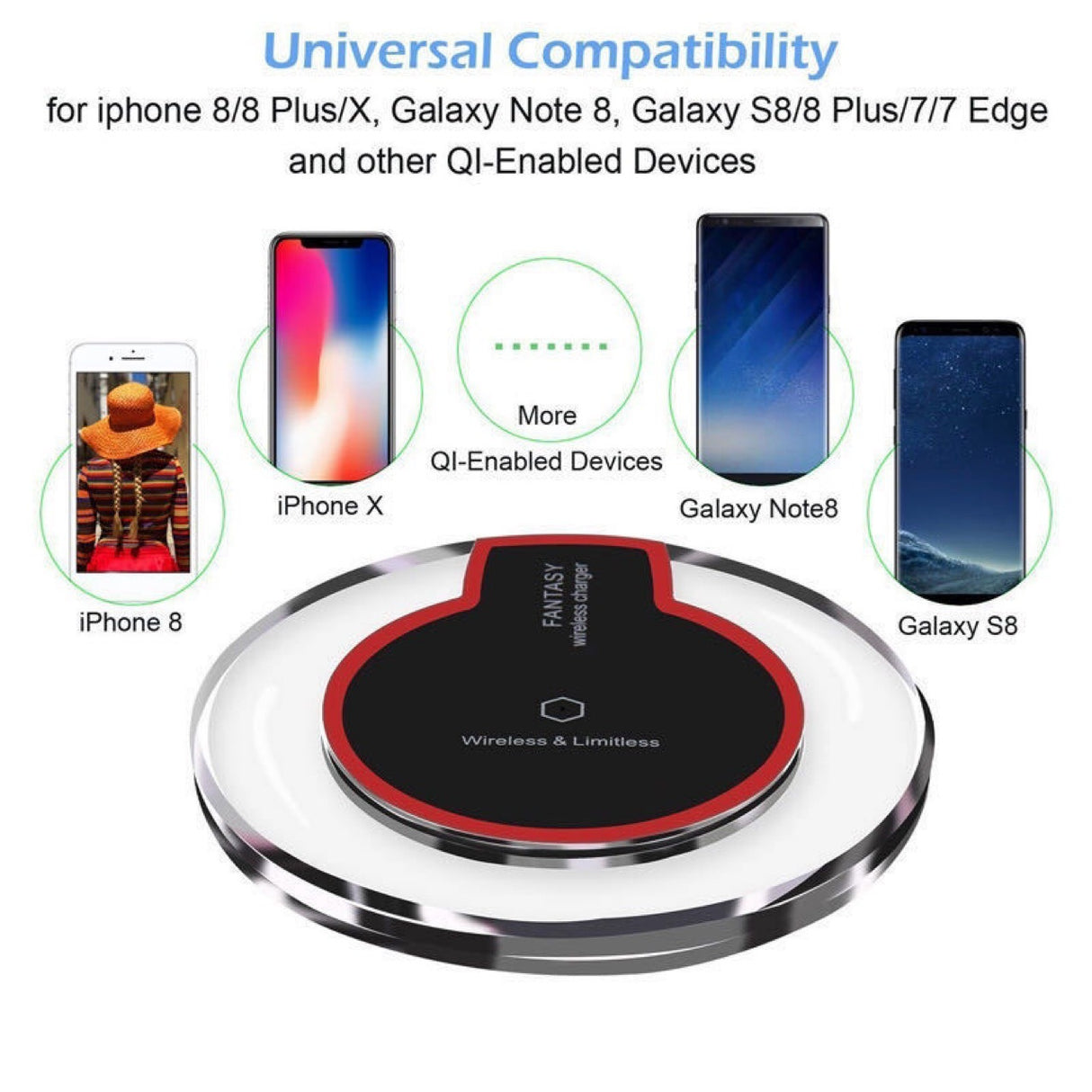 Chargeur sans fil universel Qi 15 W 