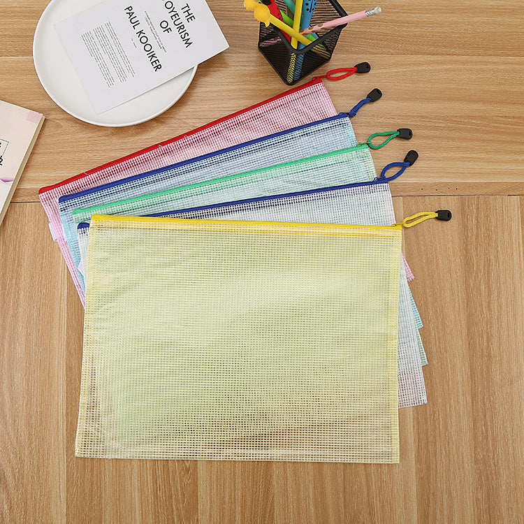 Pochette transparente à fermeture éclair B5 