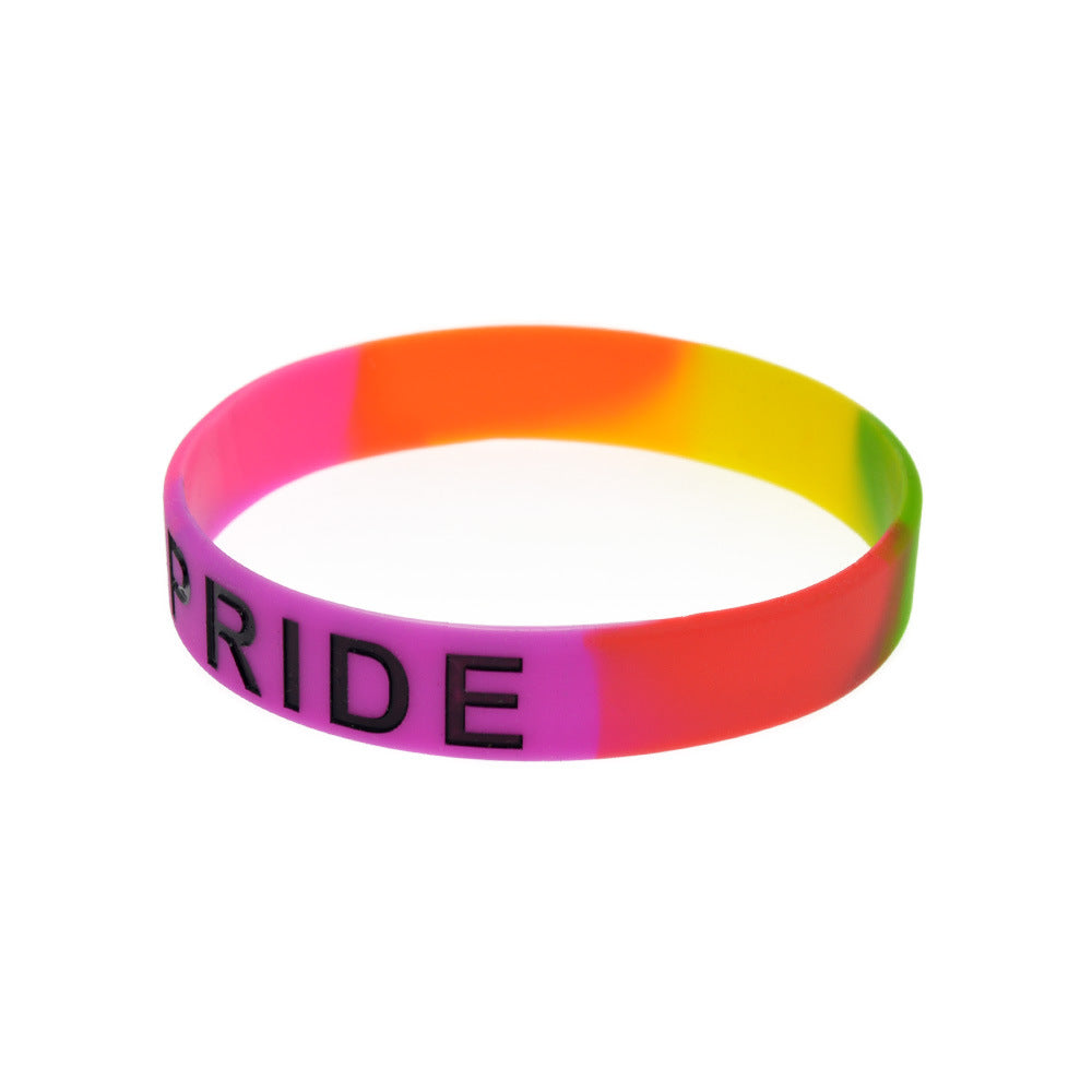 Bracelet en silicone arc-en-ciel pour la Journée de la fierté 