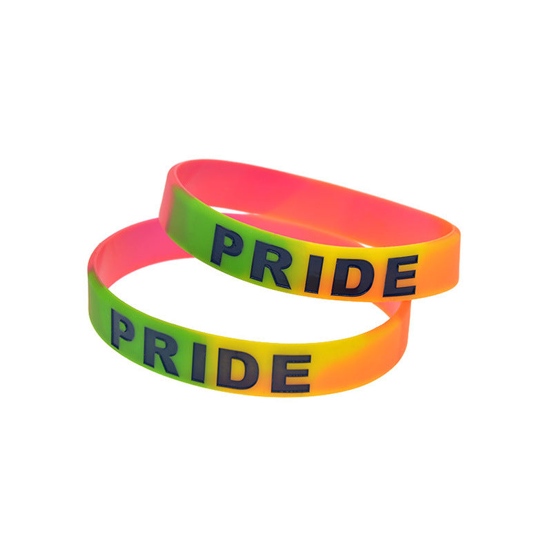 Bracelet en silicone arc-en-ciel pour la Journée de la fierté 