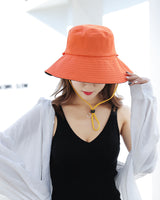 Chapeau bob réversible unisexe à large bord 