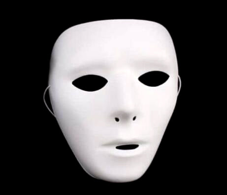 Masque de fête blanc en PVC pour femme 