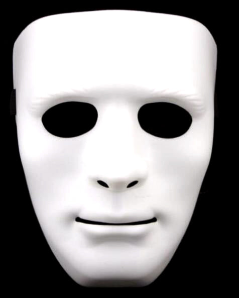 Masque de fête blanc en PVC 