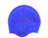 Bonnets de bain en silicone avec coussinets d'oreilles pour cheveux longs 