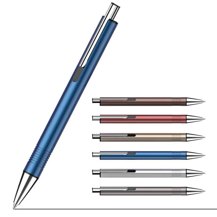 Stylo à bille en aluminium avec clip de poche 