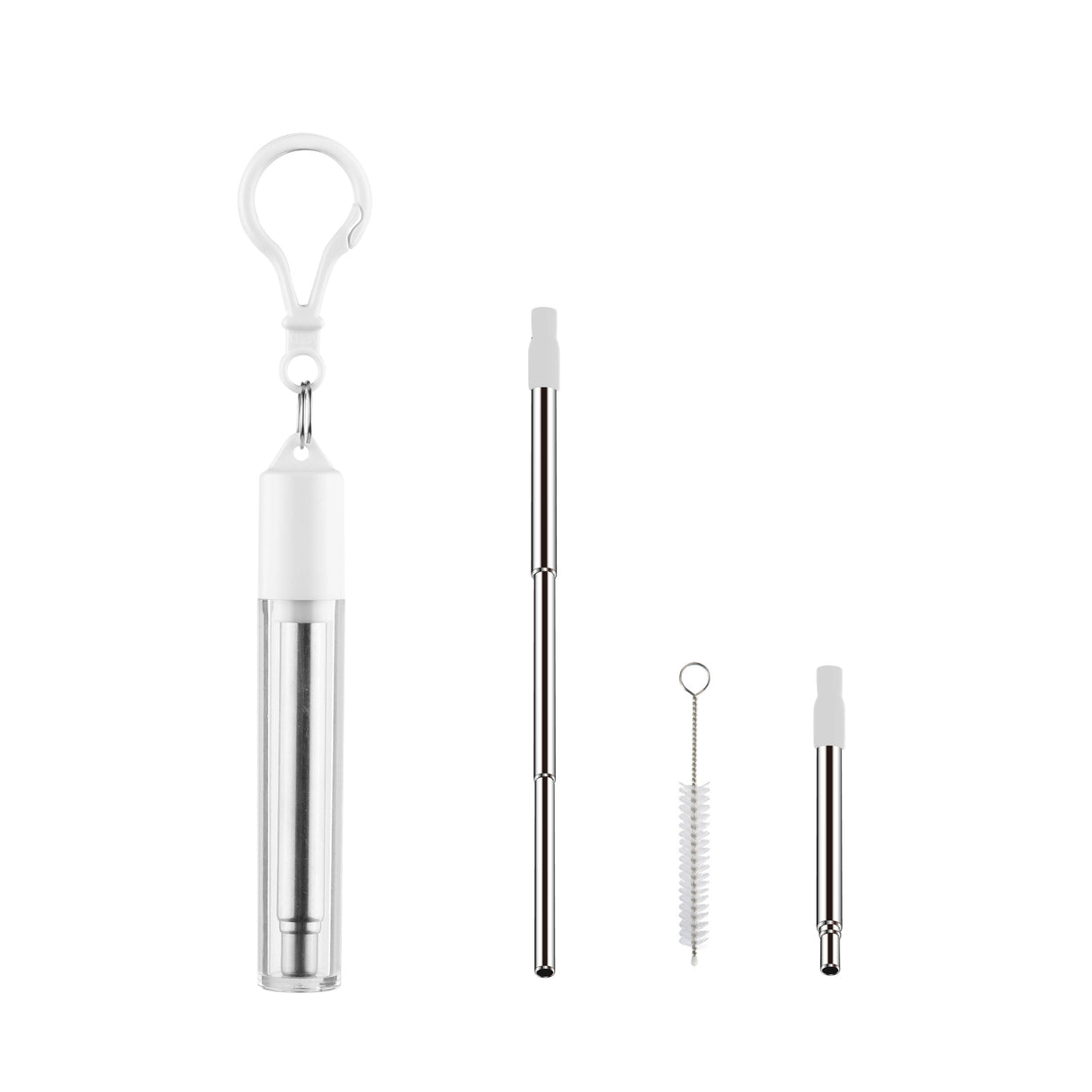 Ensemble de pailles télescopiques en acier inoxydable 