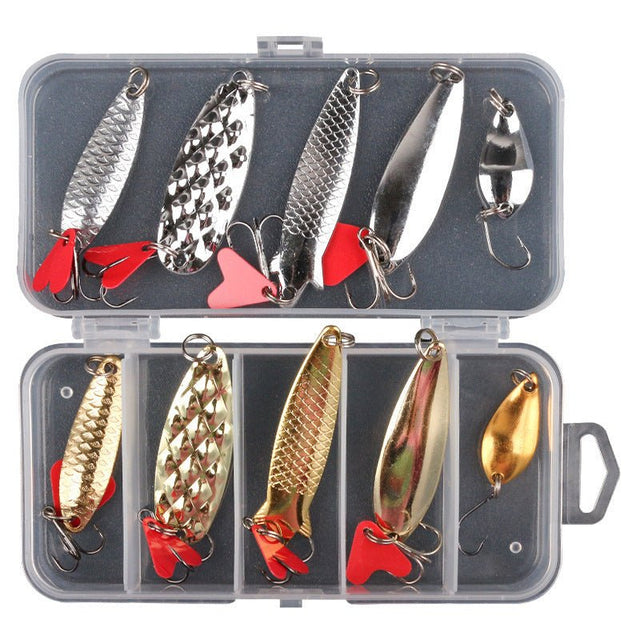 10pcs Metal Lures Set Packed By Box - Yorkn Inc✅