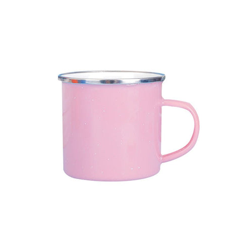 12oz Camping Enamel Mug With Full Size Sparkles Dots Outside - Yorkn Inc✅