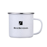 12oz Camping Enamel Mug With Full Size Sparkles Dots Outside - Yorkn Inc✅