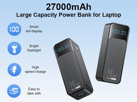 140w 27000 Mah Fast - charge Laptop Power Bank - Yorkn Inc✅