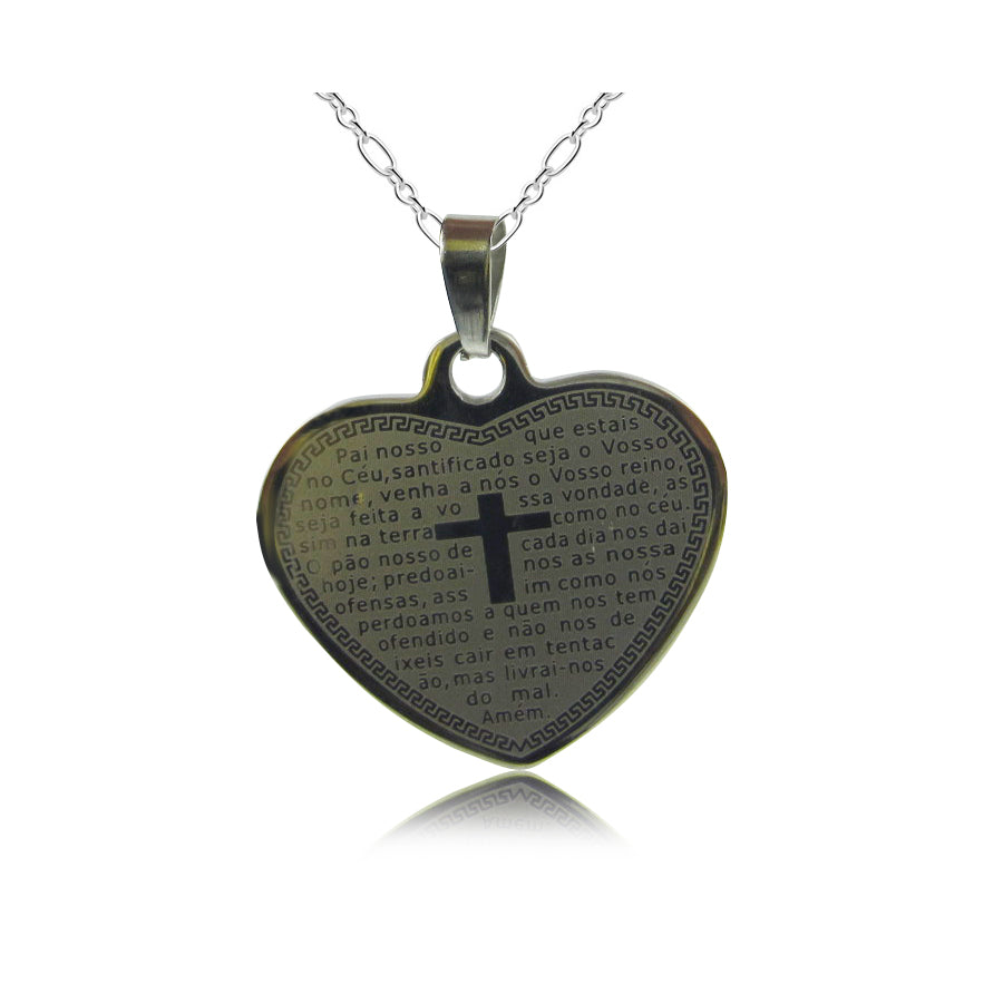 Collier en forme de croix d'amour 
