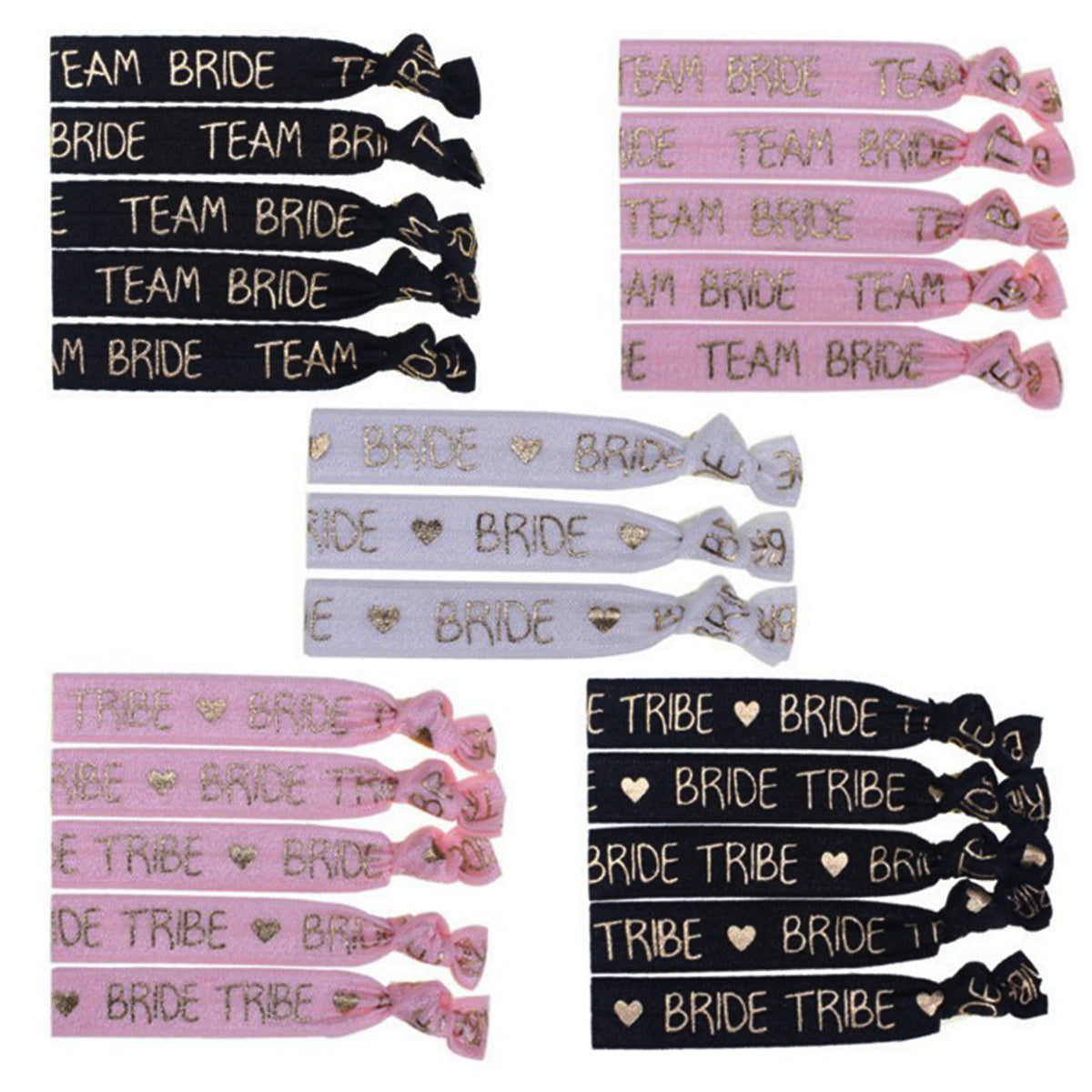 Bracelet imprimé avec serre-tête et attaches pour queue de cheval 