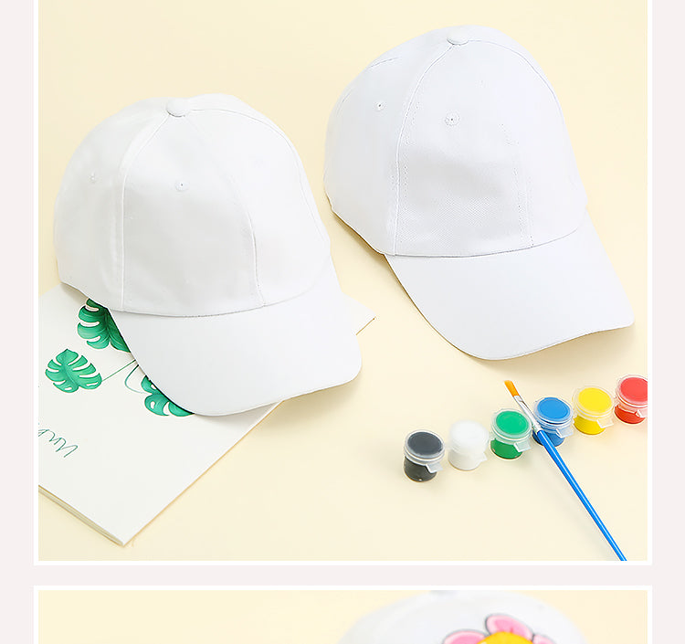 Peinture de casquettes de baseball en coton blanc 
