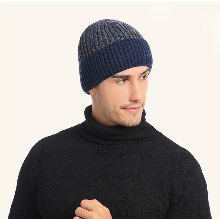 Bonnet d'hiver pour homme avec doublure en polaire douce 
