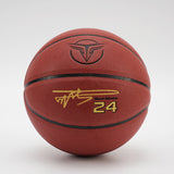 Ballon de basket en cuir taille adulte gravé 