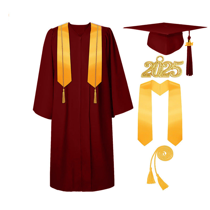 Ensemble de toge de remise de diplôme avec bonnet à pompons 