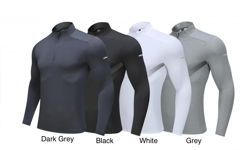 Quarter Zip Long Sleeve Shirt Men Jacket