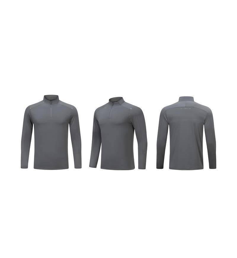 Quarter Zip Long Sleeve Shirt Men Jacket