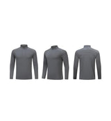Quarter Zip Long Sleeve Shirt Men Jacket