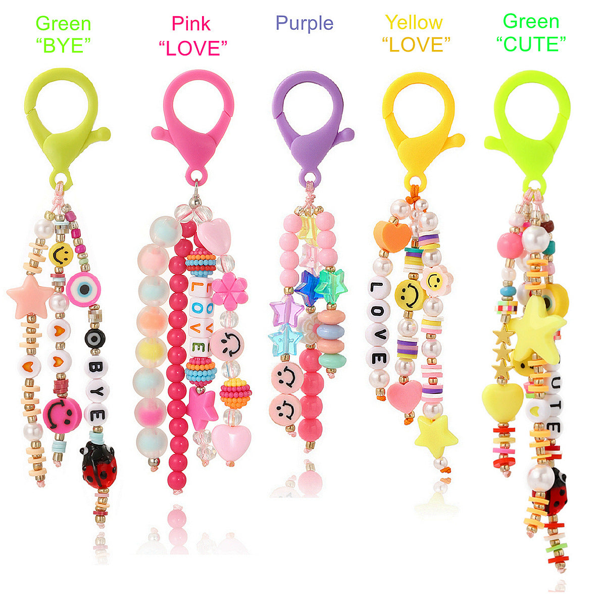 Smiley Face Love Charm Letter Beads Penda