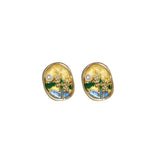 Vintage Pearl Earrings With Pull Out Box