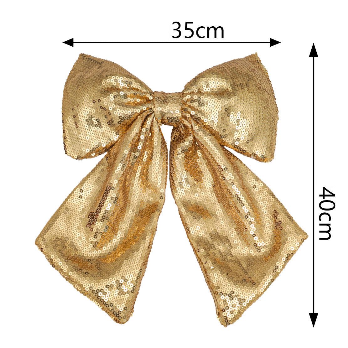 13.5inch Large Christmas Sequin Bow Decor