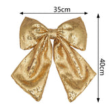 13.5inch Large Christmas Sequin Bow Decor