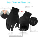 Gants chauds antidérapants pour écran tactile pour le sport 