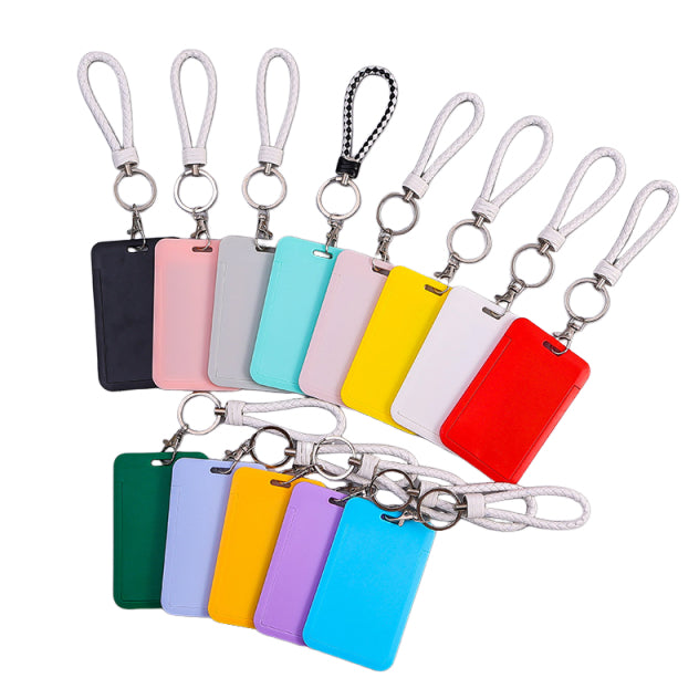 Porte-cartes de crédit coulissant avec porte-clés 