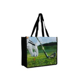 Sac fourre-tout à soufflet bicolore non tissé, impression par sublimation 4c 