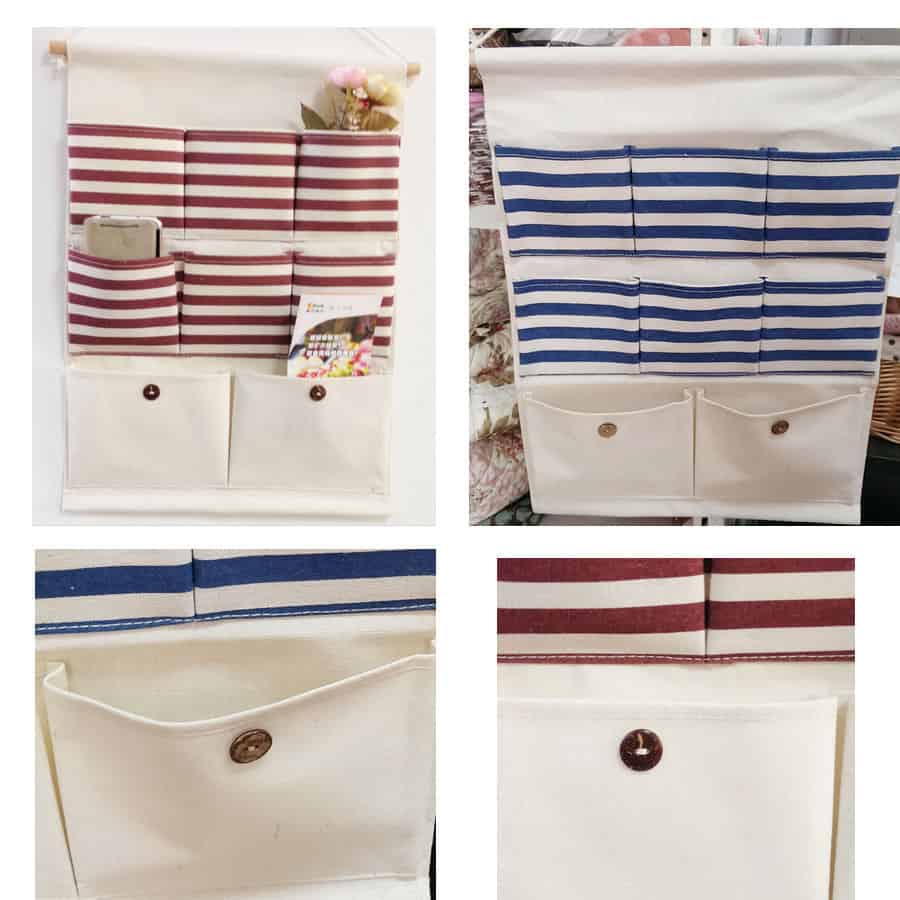 Sac de rangement suspendu pour placard mural et porte 