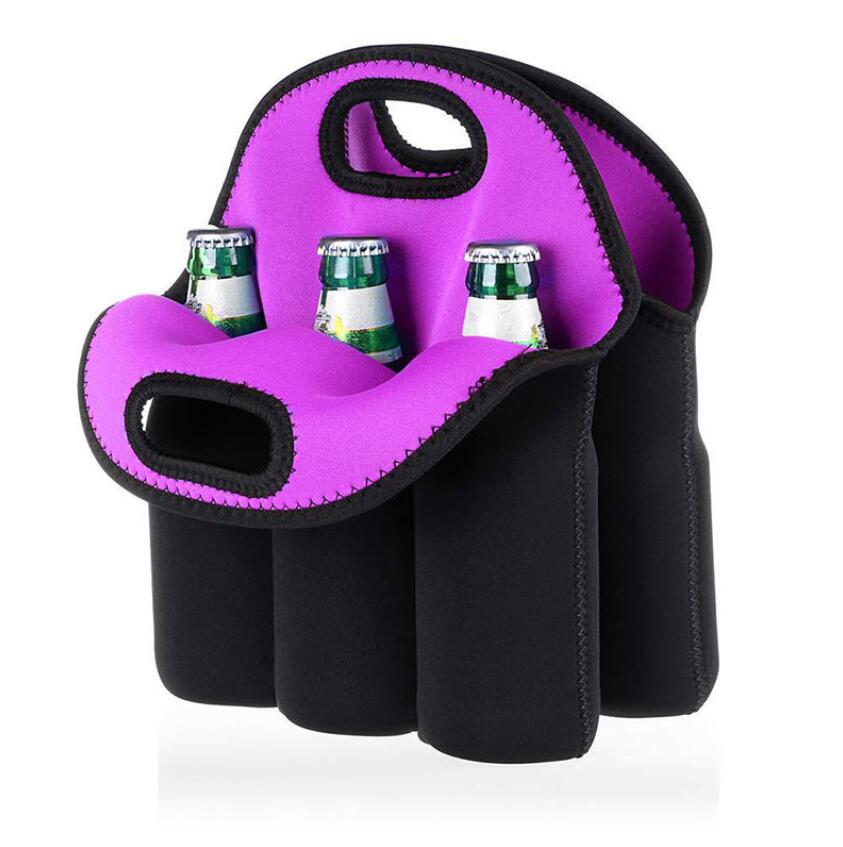 Pochette en néoprène pour transporter 6 bouteilles de bière 