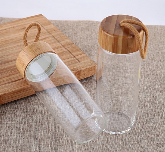 Bouteille en verre et bambou - Par bateau 