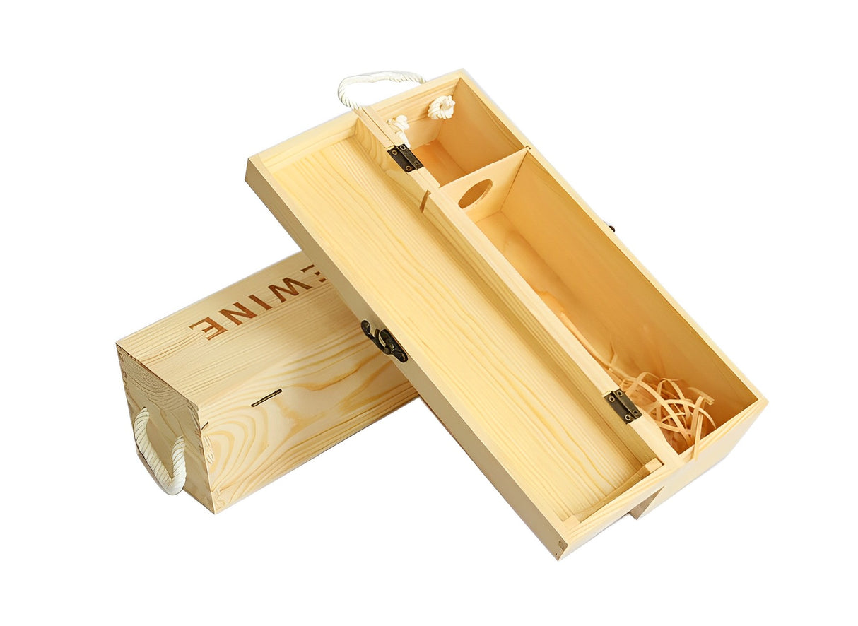 Coffret à vin en bois 
