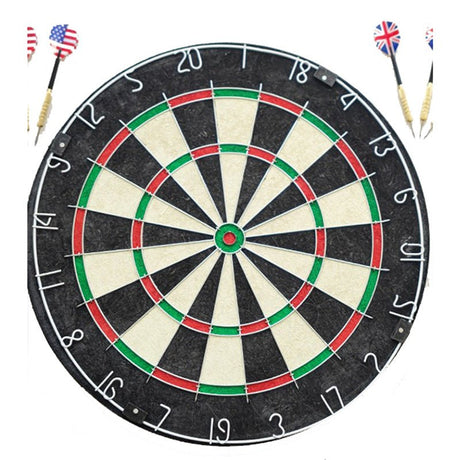 18 Inch Natural Sisal Dartboard Set With 6 Steel - tip Darts - By Boat - Yorkn Inc✅