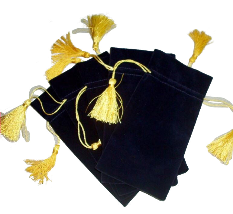 Pochette en velours noir 