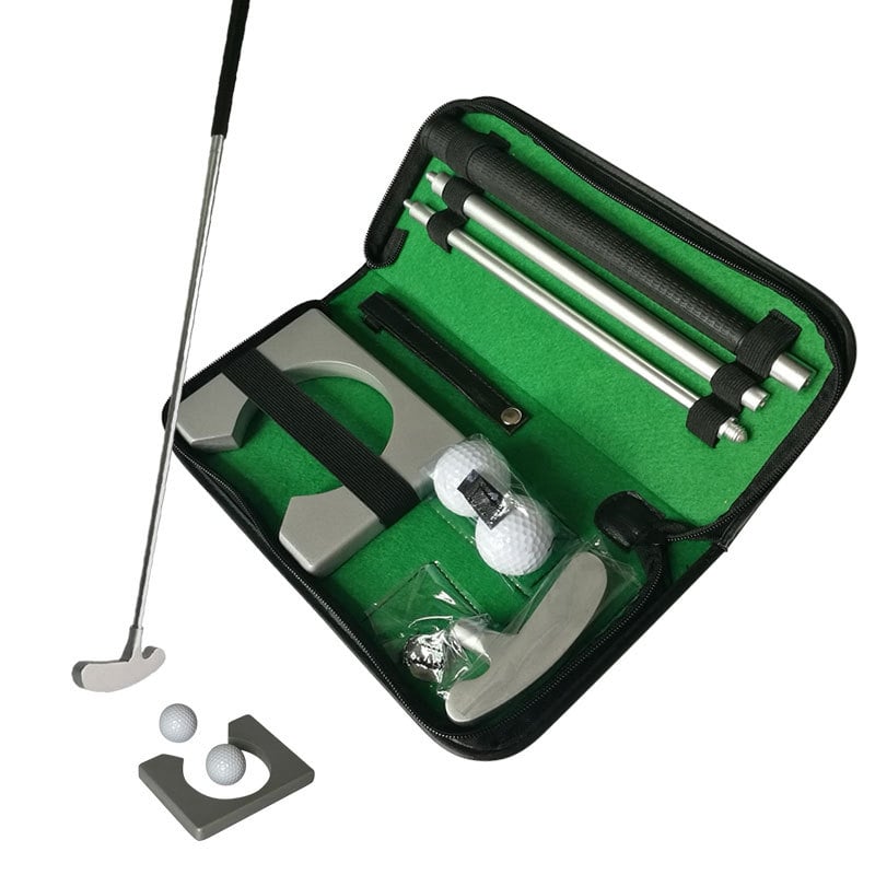 Articles de golf (lot de 2 balles de golf, tees, bâton pivotant) 