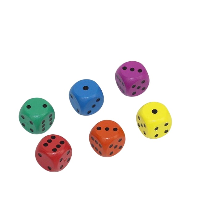 Dés à jouer en bois 