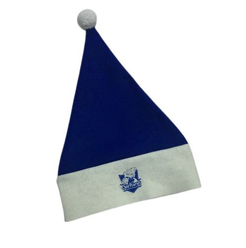Bonnets de Père Noël en peluche - Broderie multicolore 